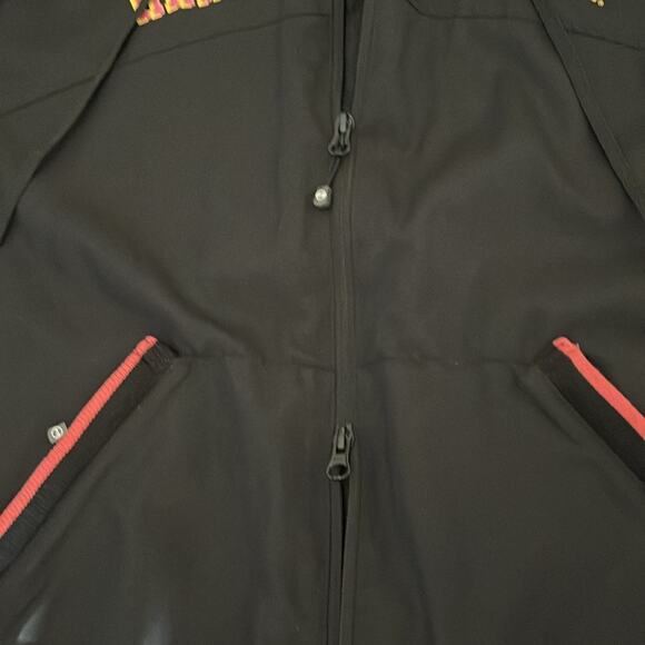 Harley Davidson Windbreaker Womens Size 2X Black Full Zip Pockets Hood Biker - Picture 5 of 16